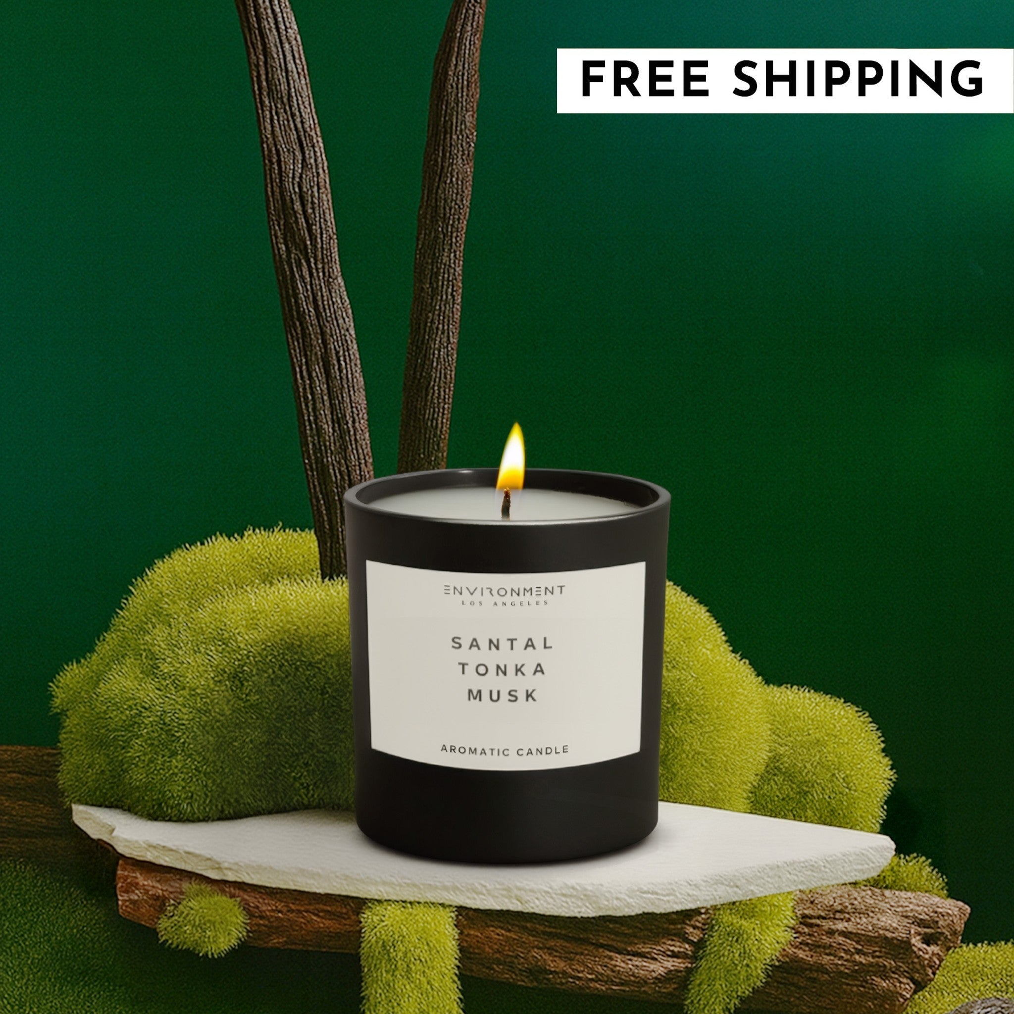 8oz Santal | Tonka | Musk Candle with Lid and Box (Inspired by Le Labo Santal® and 1 Hotel®)