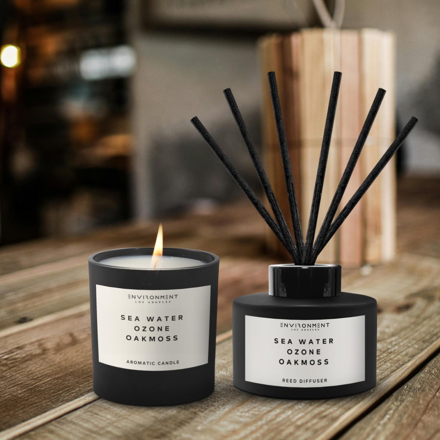 8oz Sea Water | Ozone | Oakmoss Candle with Lid and Box (Inspired by Davidoff Cool Water®)