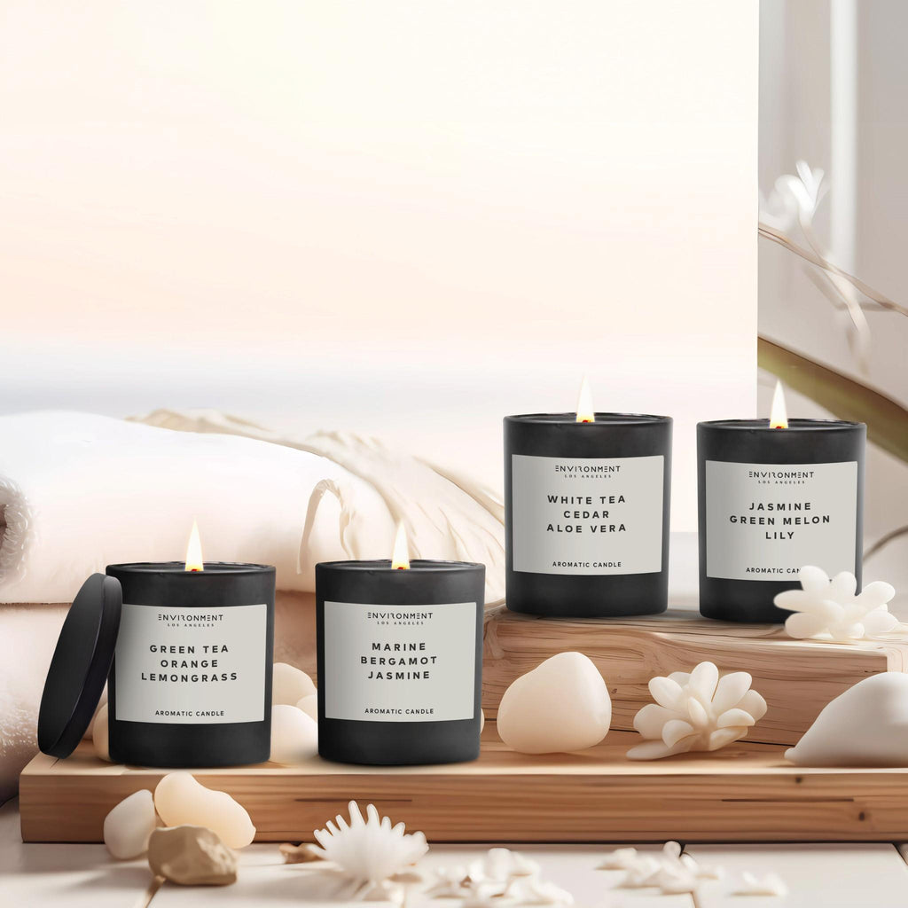8oz Marine | Bergamot | Jasmine Candle with Lid and Box (Inspired by The Ritz Carlton Hotel®)