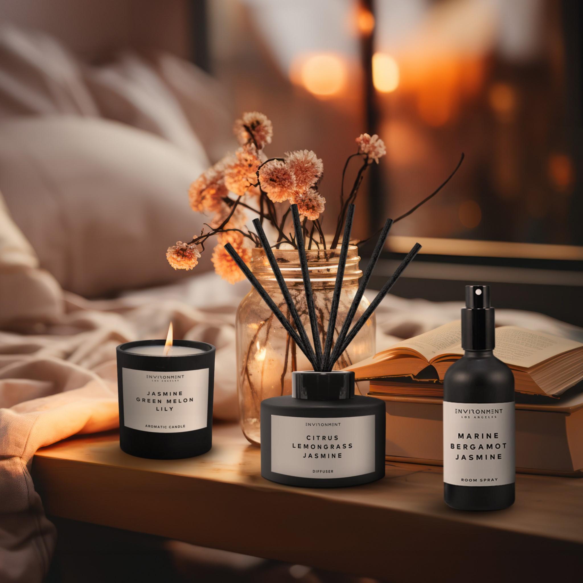 8oz Jasmine | Green Melon | Lily Candle with Lid and Box (Inspired by The Wynn Hotel®)