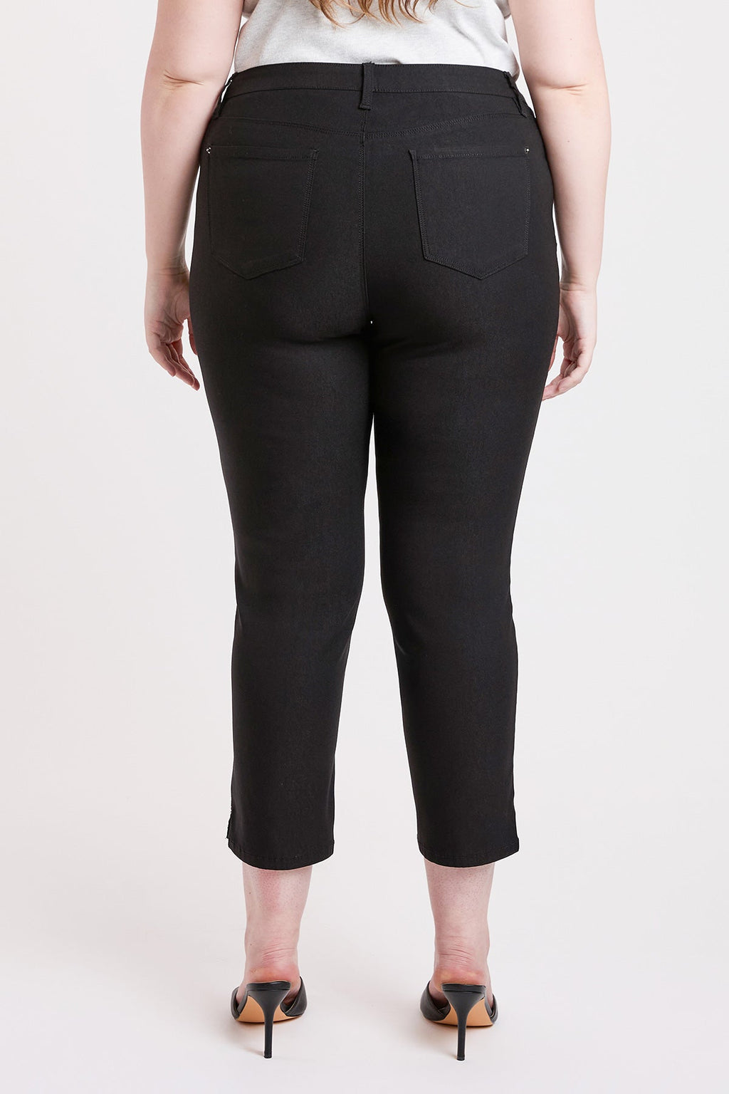 Women's Plus High Rise Hyperstretch Cropped Straight Pants
