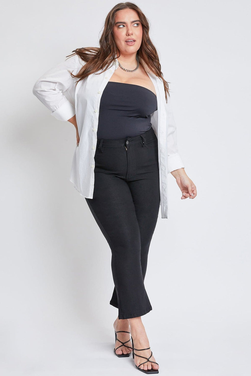 Women's Plus Hyperstretch Cropped Kick Flare Pants