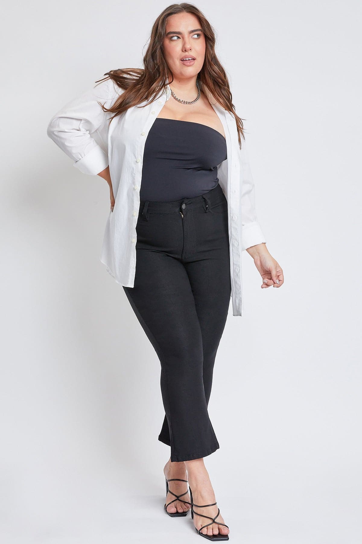 Women's Plus Hyperstretch Cropped Kick Flare Pants