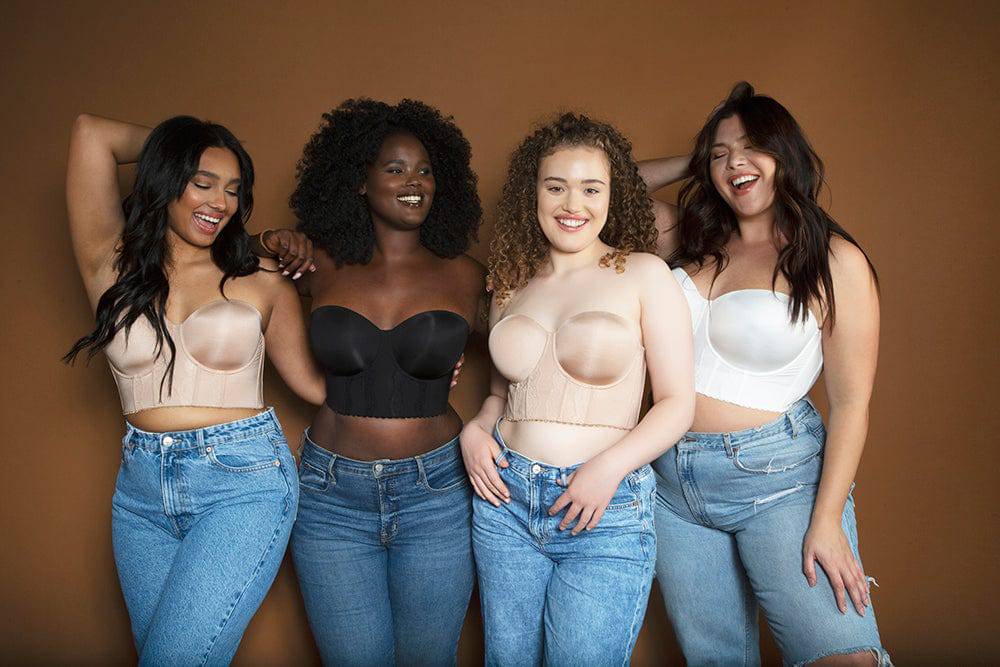 Elissa Full Bust Longline Strapless Bra - European Nude