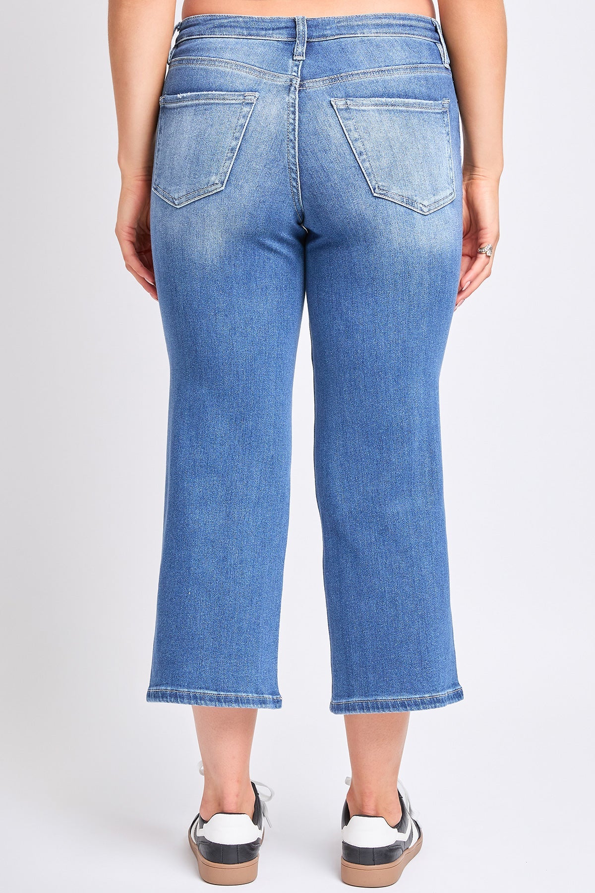 Women's Luxe High Rise Cropped Wide Leg