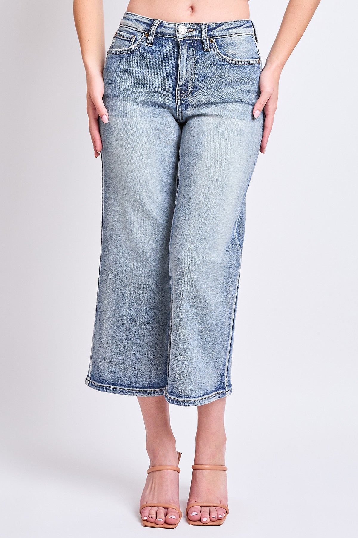 Women's Luxe High Rise Cropped Wide Leg