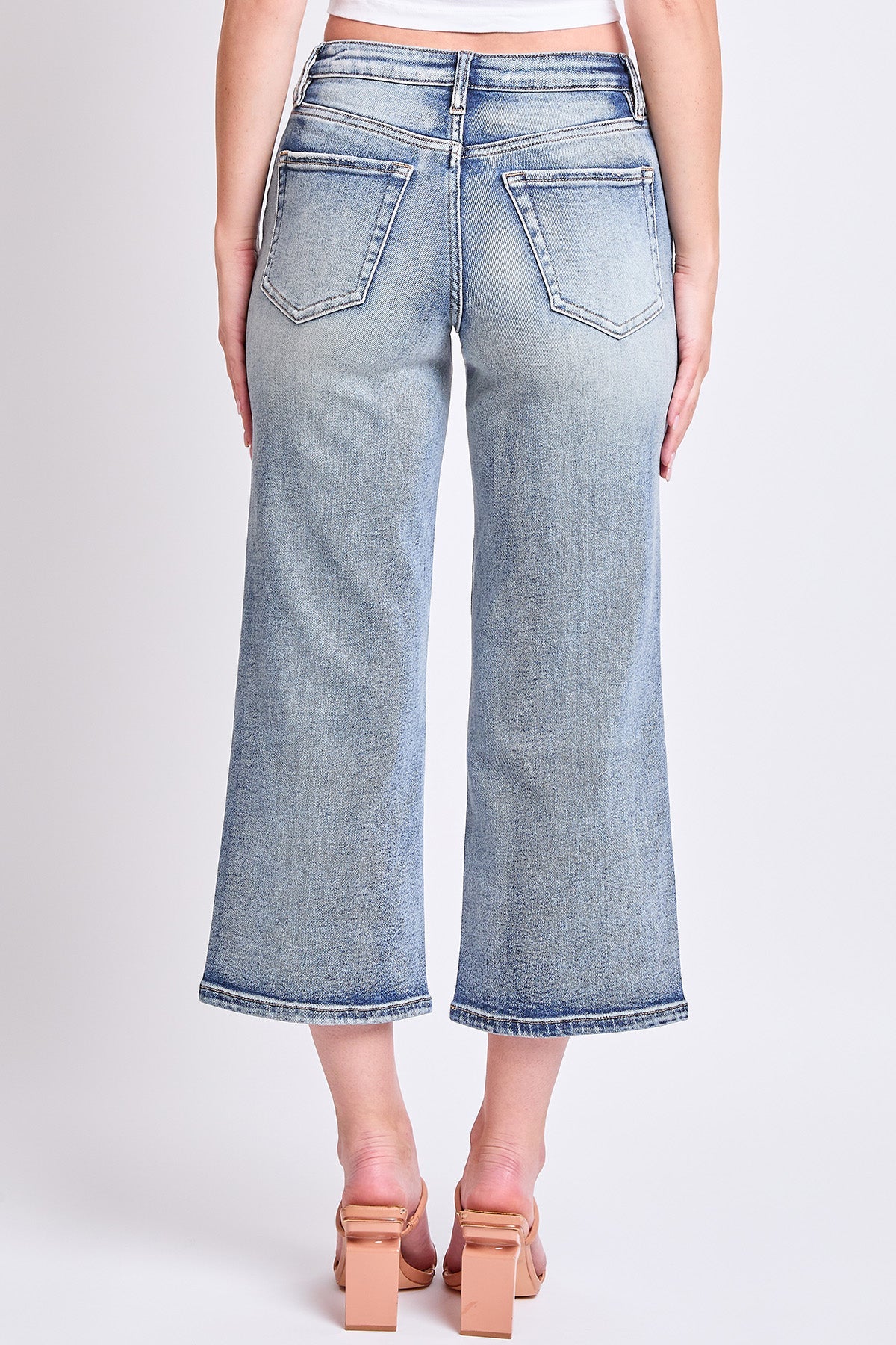 Women's Luxe High Rise Cropped Wide Leg