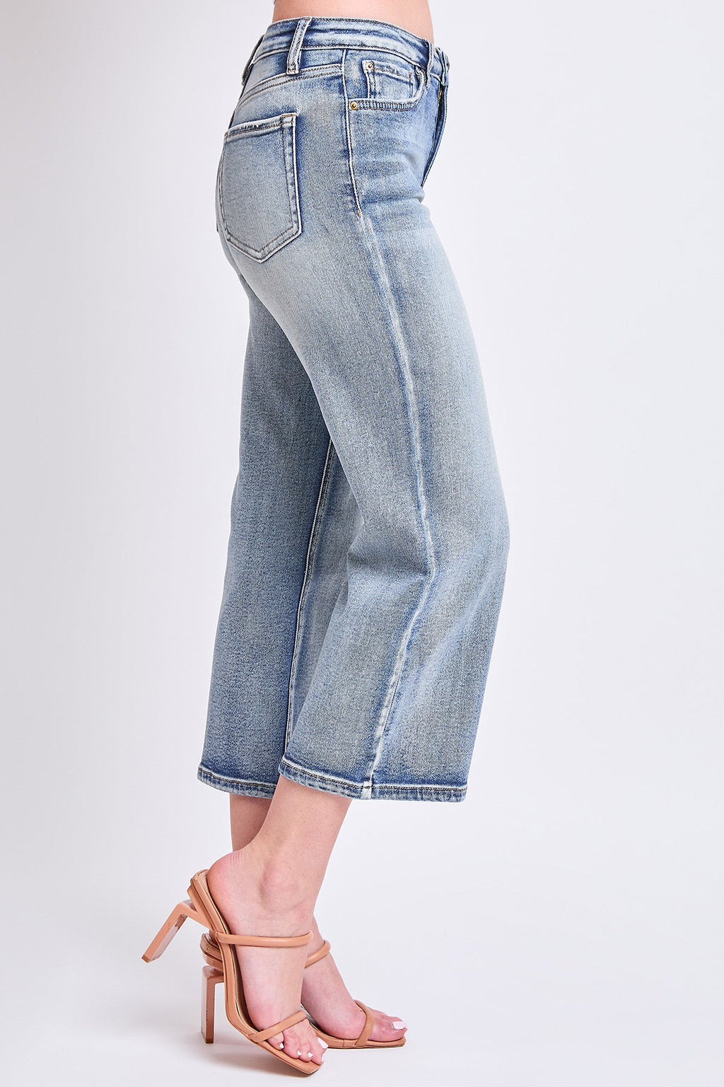 Women's High Rise Cropped Wide Leg