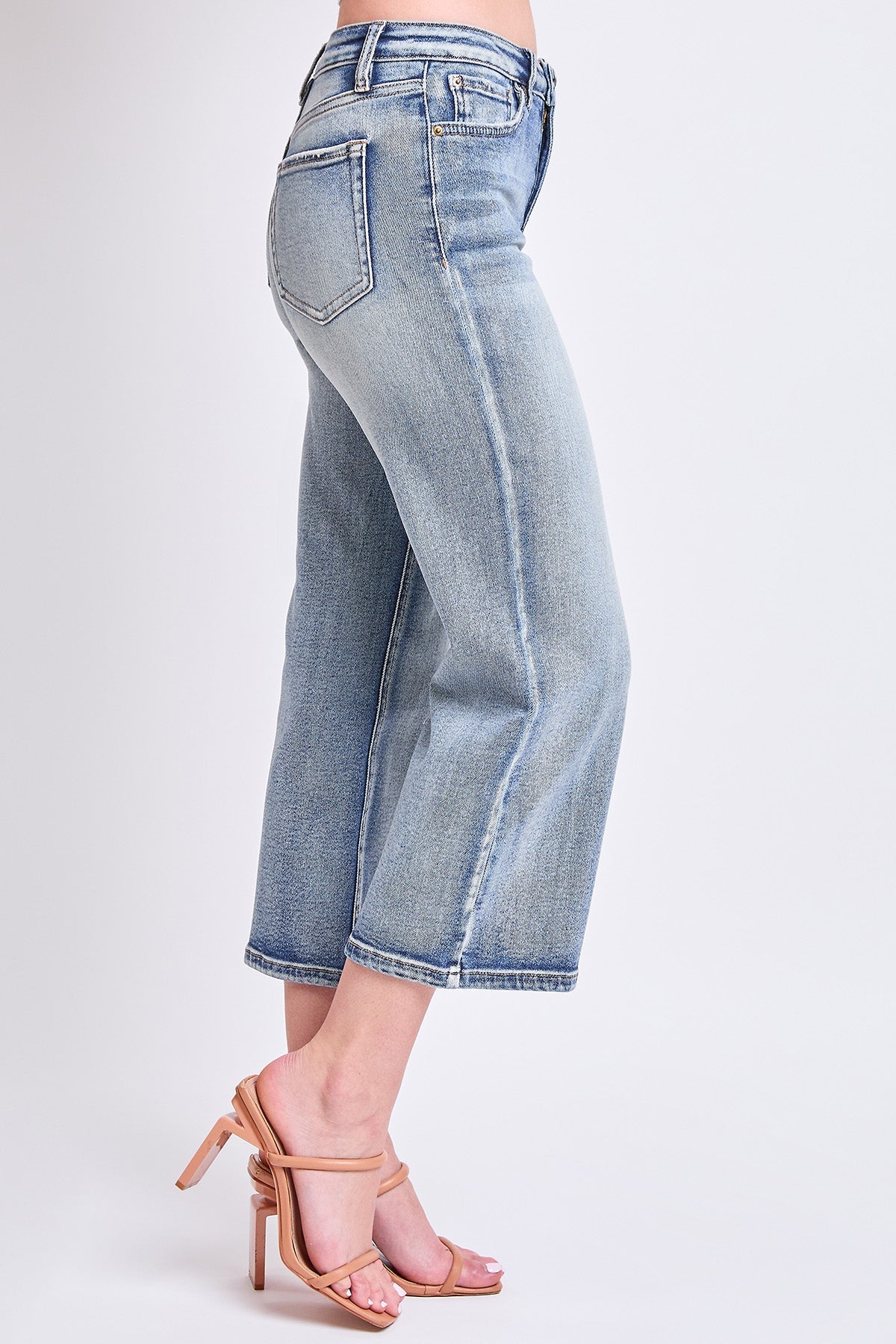 Women's Luxe High Rise Cropped Wide Leg