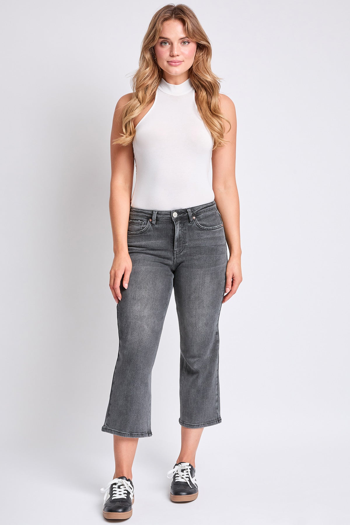 Women's Luxe High Rise Cropped Wide Leg