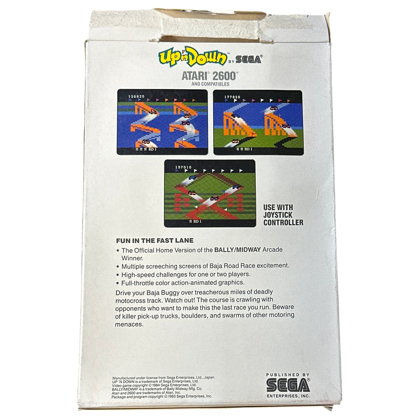 Up 'n Down - Atari 2600 (RARE)