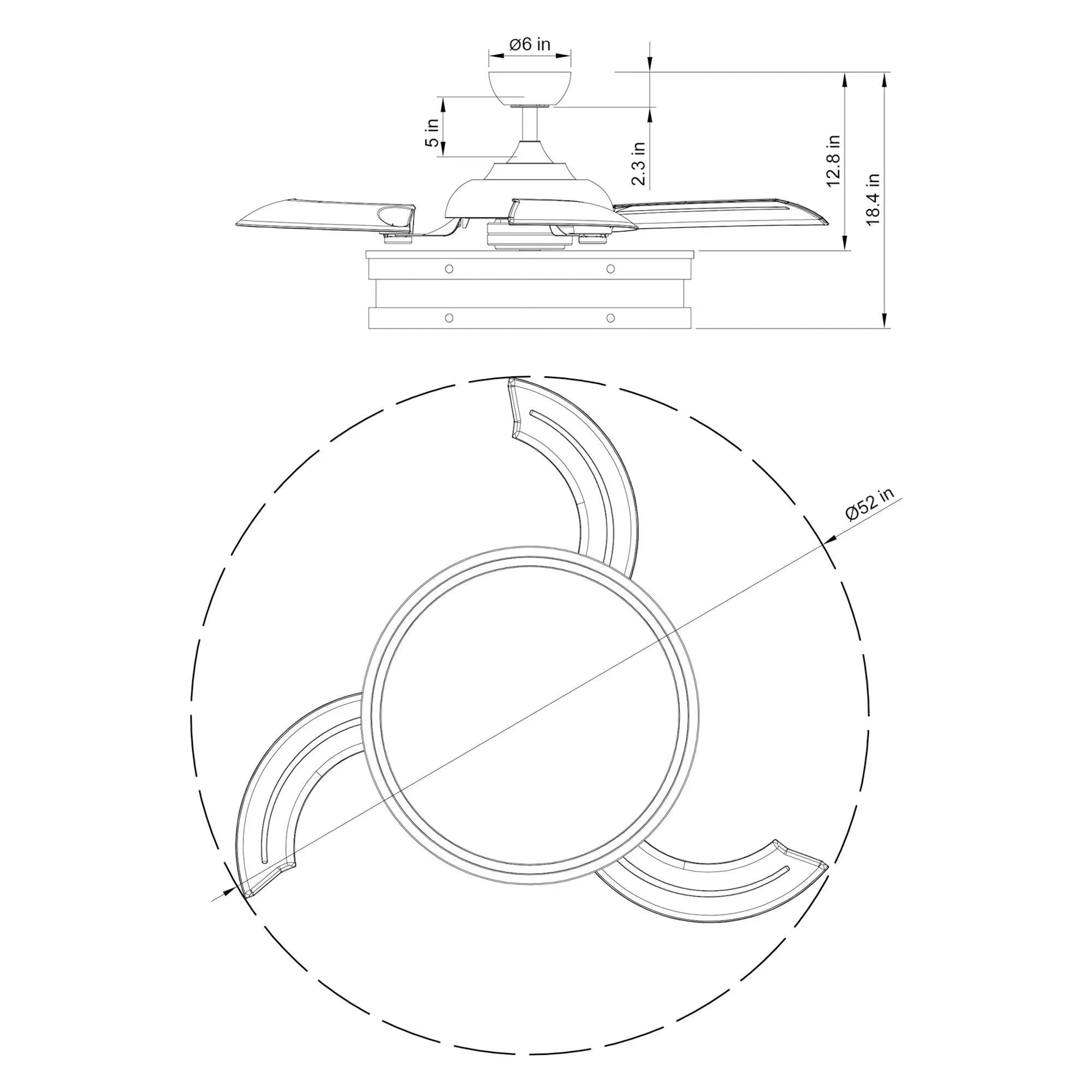 52" Mayna Smart Fan With Led Light