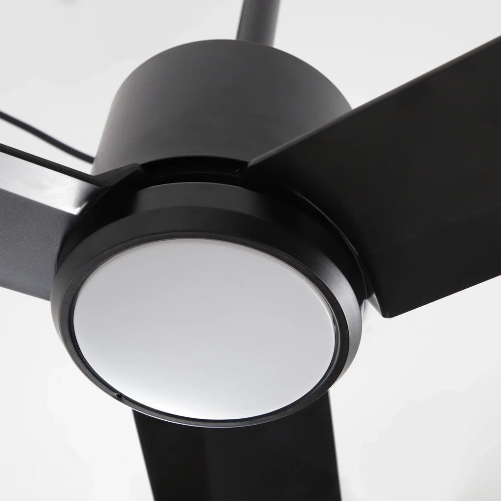 42 Inch Rhine Indoor/Wet Outdoor IP65 Black Anywhere Waterproof Ceiling Fan with LED Light and Convenient Hanging Hook