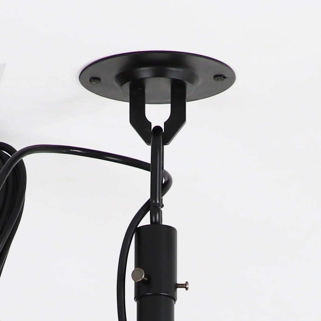 42 Inch Patio Guard IP65 Outdoor DC Motor Black Modern Hanging Buckle Downrod Ceiling Fan with Light