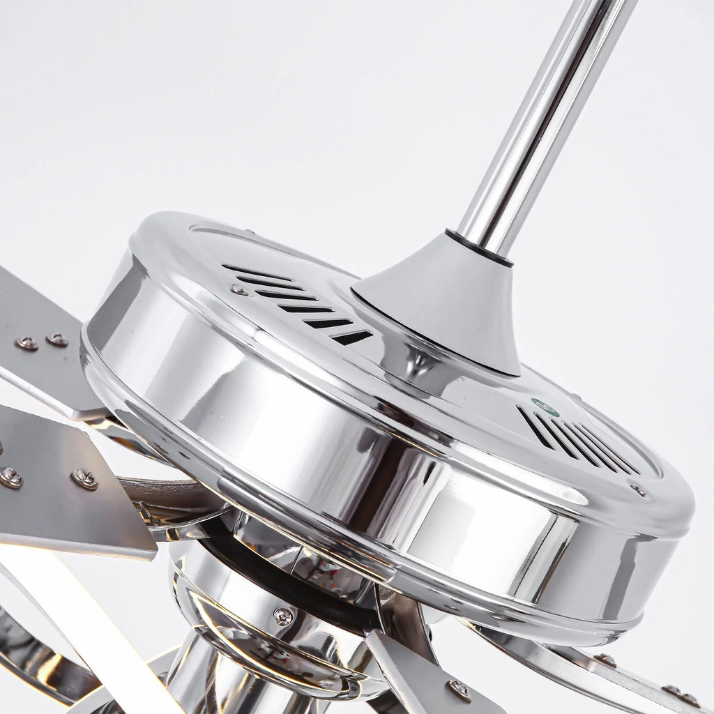 52 Inch Oregon DC Motor Modern Downrod Ceiling Fan with LED Light
