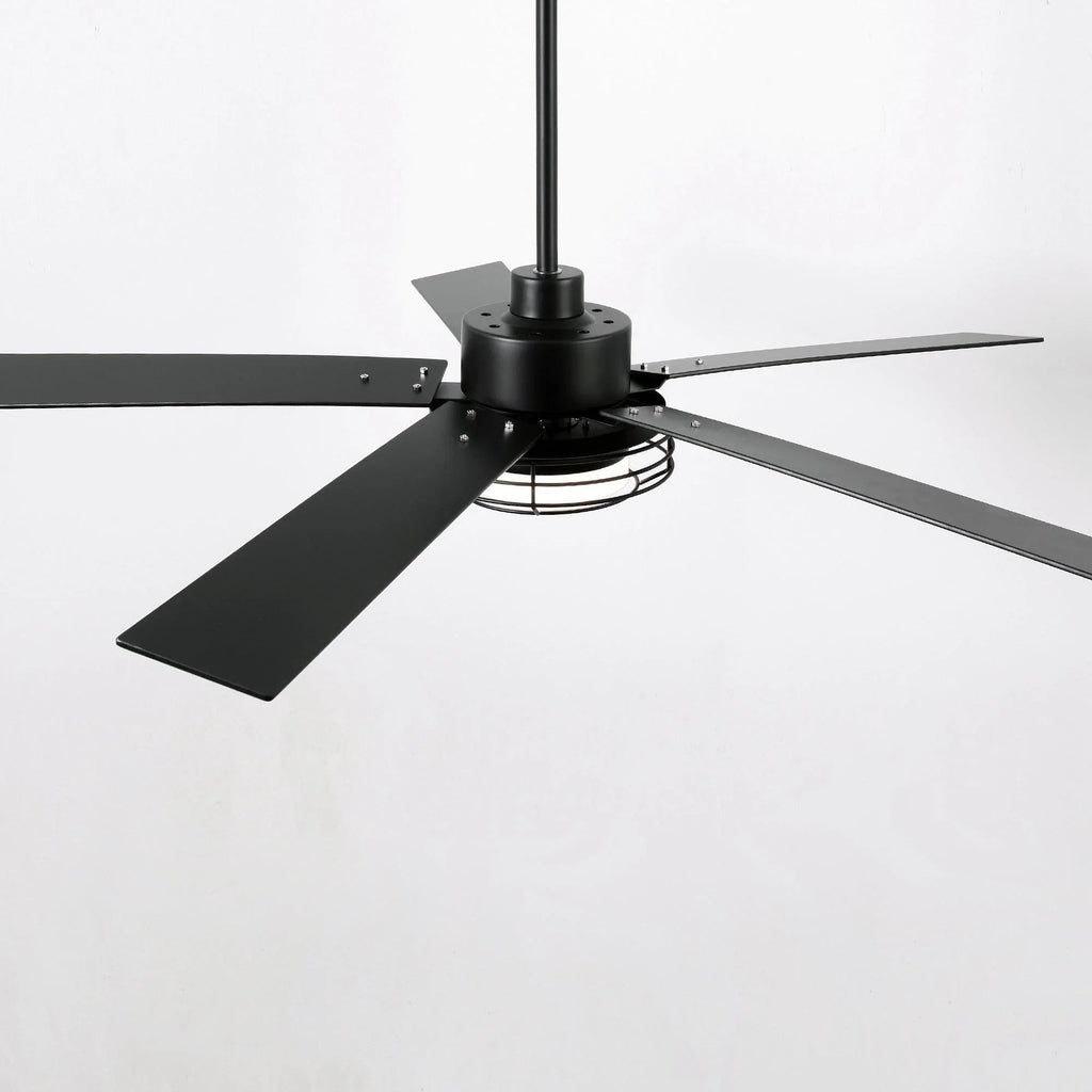 52 Inch Bernice DC Motor Industrial Downrod Ceiling Fan with LED Light and Remote Control