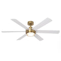 54 Inch Kama Modern Downrod Mount Ceiling Fan with Remote Control and LED Light