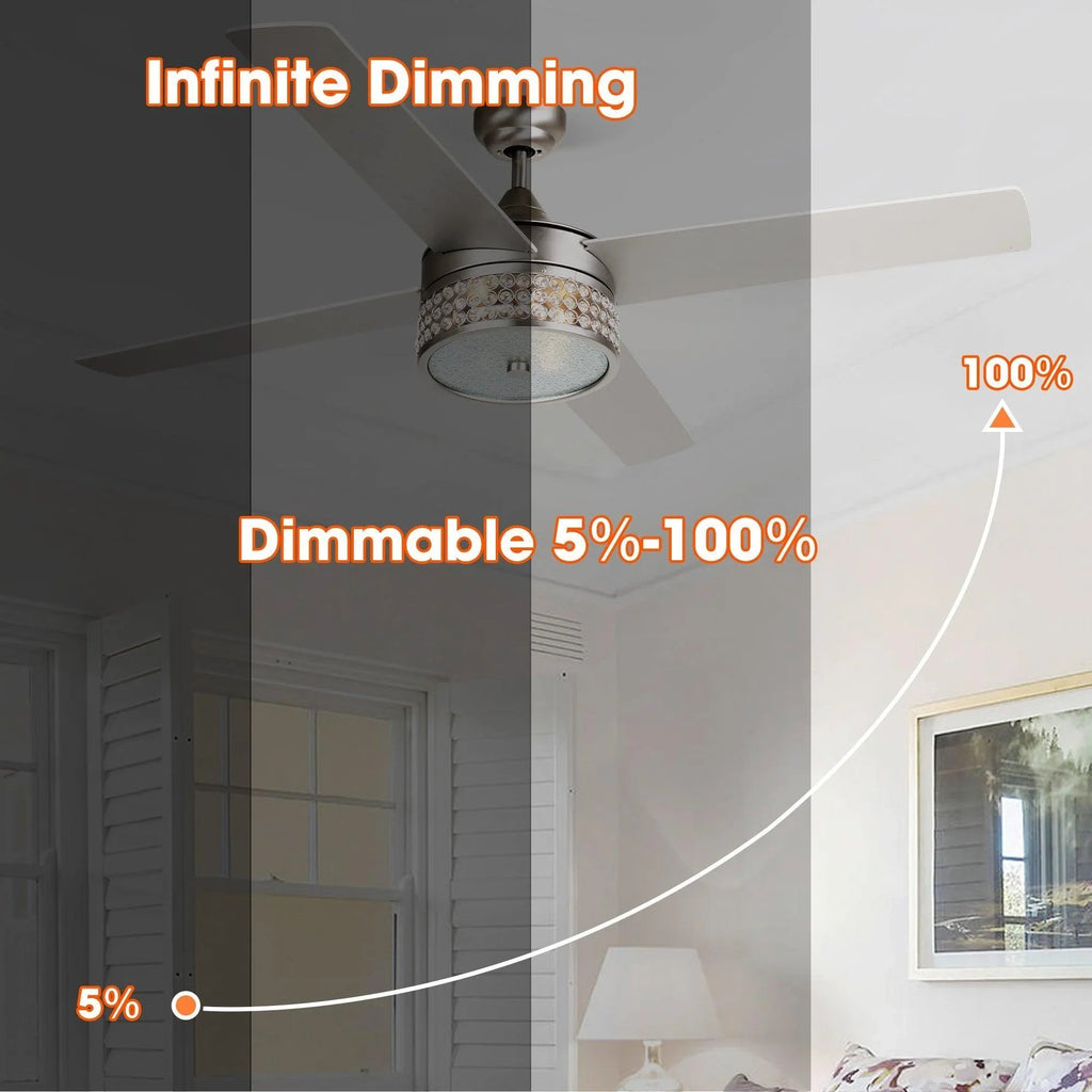 52" Cason Modern Downrod Mount Reversible Ceiling Fan with Lighting and Remote Control