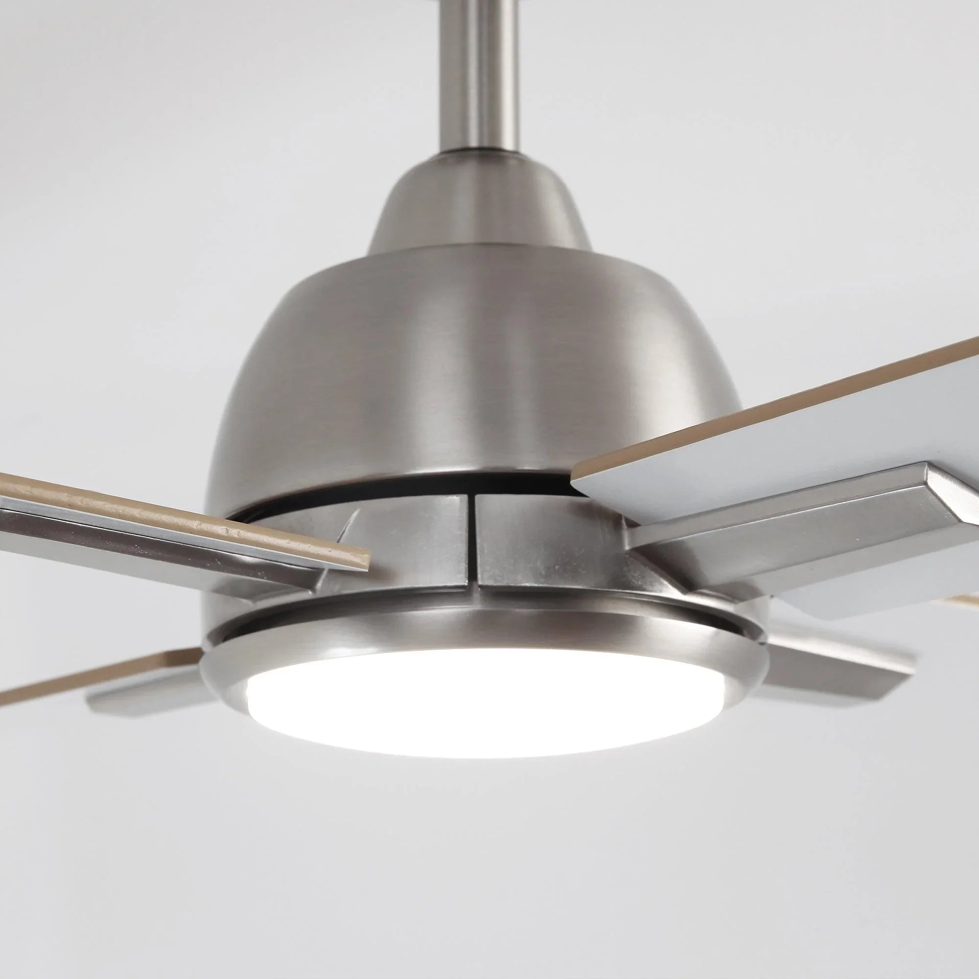 48" Linden DC Motor Downrod Mount Reversible Ceiling Fan with Lighting and Remote Control