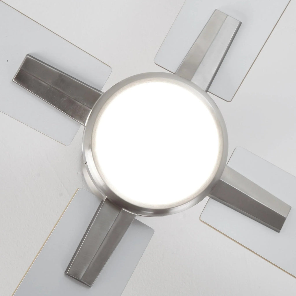 48" Linden DC Motor Downrod Mount Reversible Ceiling Fan with Lighting and Remote Control