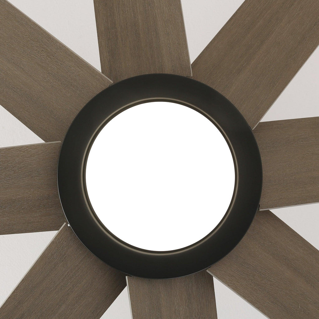 60" DC Motor 8 Blades Modern Downrod Mount Ceiling Fan with LED Light and Remote Control