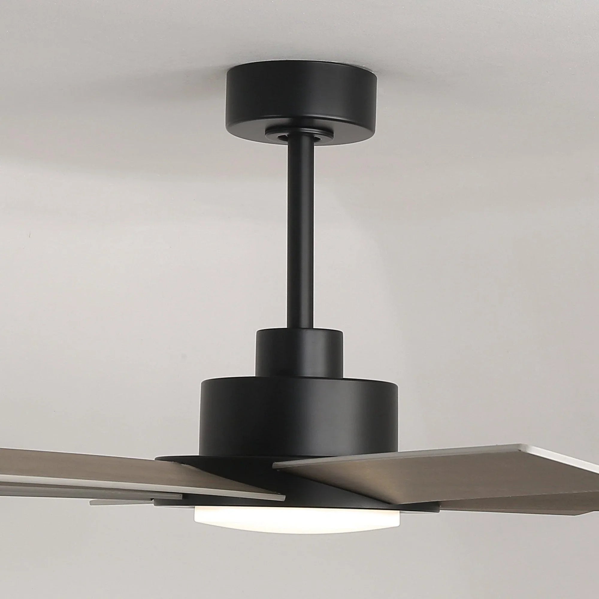60" DC Motor 8 Blades Modern Downrod Mount Ceiling Fan with LED Light and Remote Control