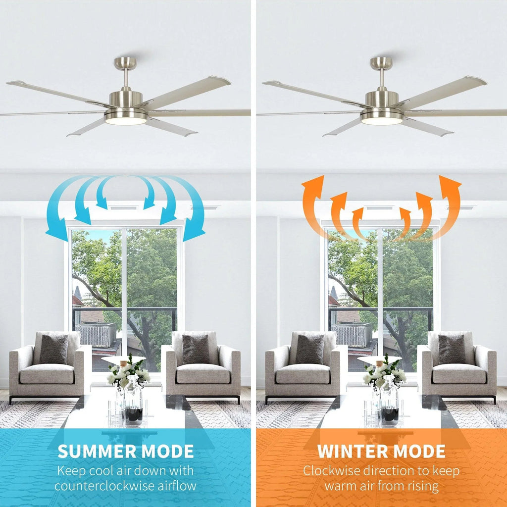 65 Inch Freda DC Motor Modern Ceiling Fan Led Light Remote Control