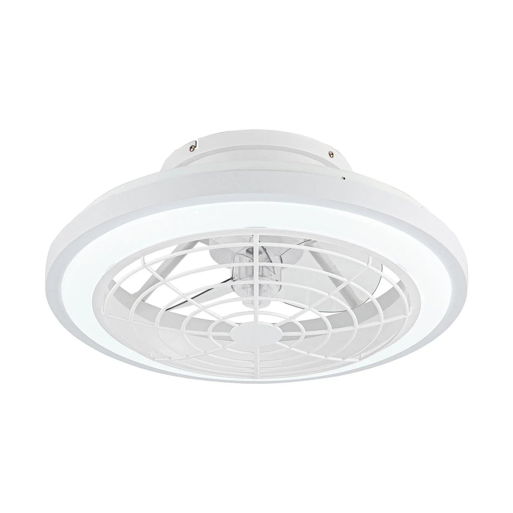 20" Ikon Modern DC Motor Flush Mount Reversible Ceiling Fan with Lighting and Remote Control