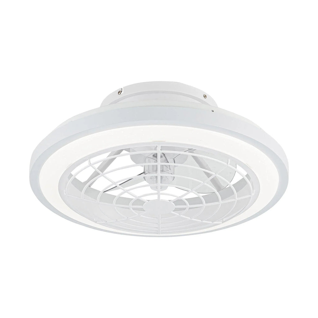 20" Ikon Modern DC Motor Flush Mount Reversible Ceiling Fan with Lighting and Remote Control