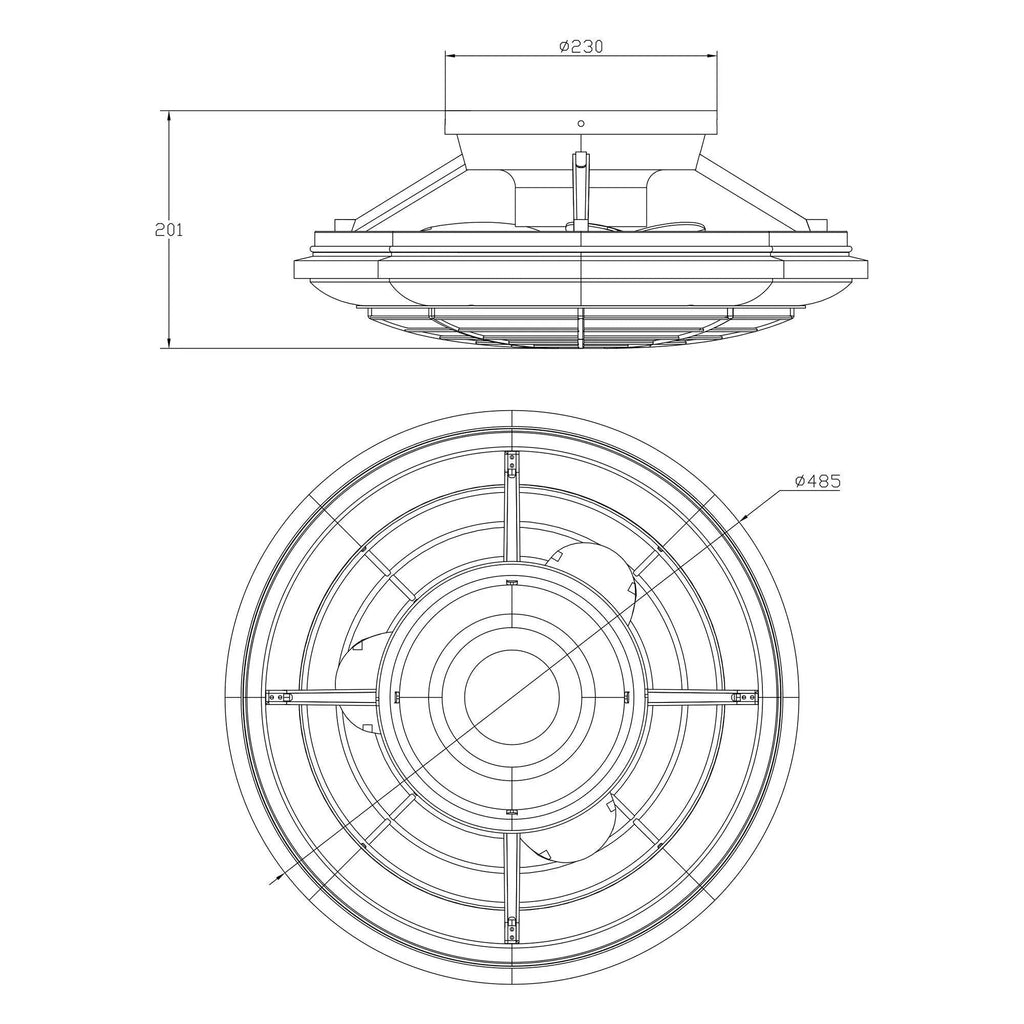 20" Ikon Modern DC Motor Flush Mount Reversible Ceiling Fan with Lighting and Remote Control
