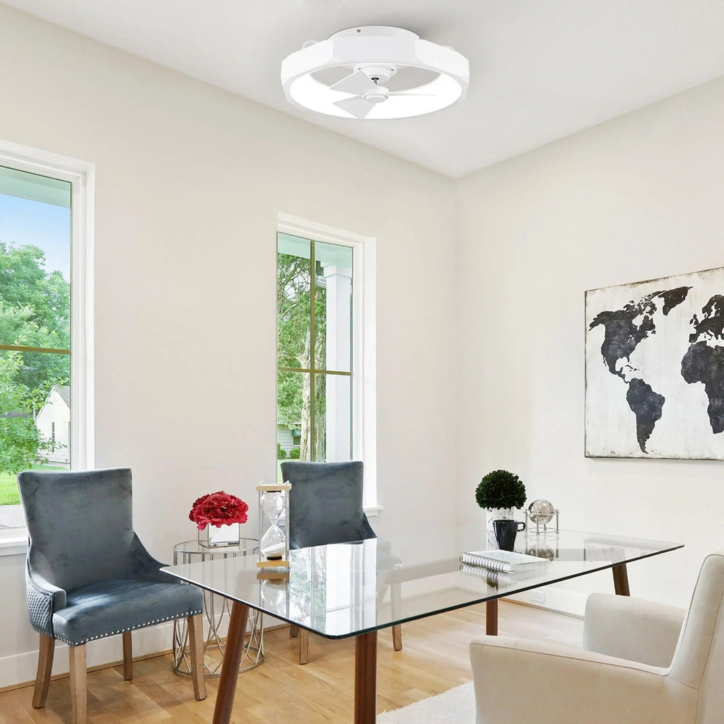 19" Britton Flush Mount Reversible Ceiling Fan with Remote Control