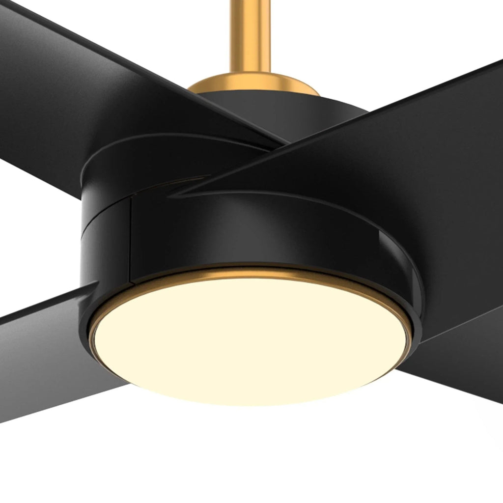 60" Parvez Modern DC Motor Downrod Mount Reversible Crystal Ceiling Fan with Lighting and Remote Control