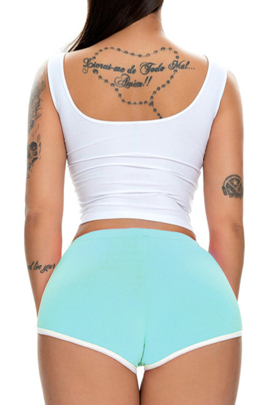 Casual slight stretch 13 colors slim mid waist shorts (only shorts)