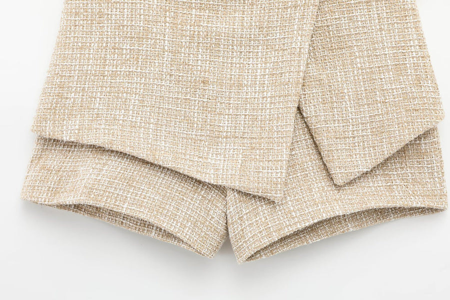 Casual non-stretch new zip-up with belt shorts