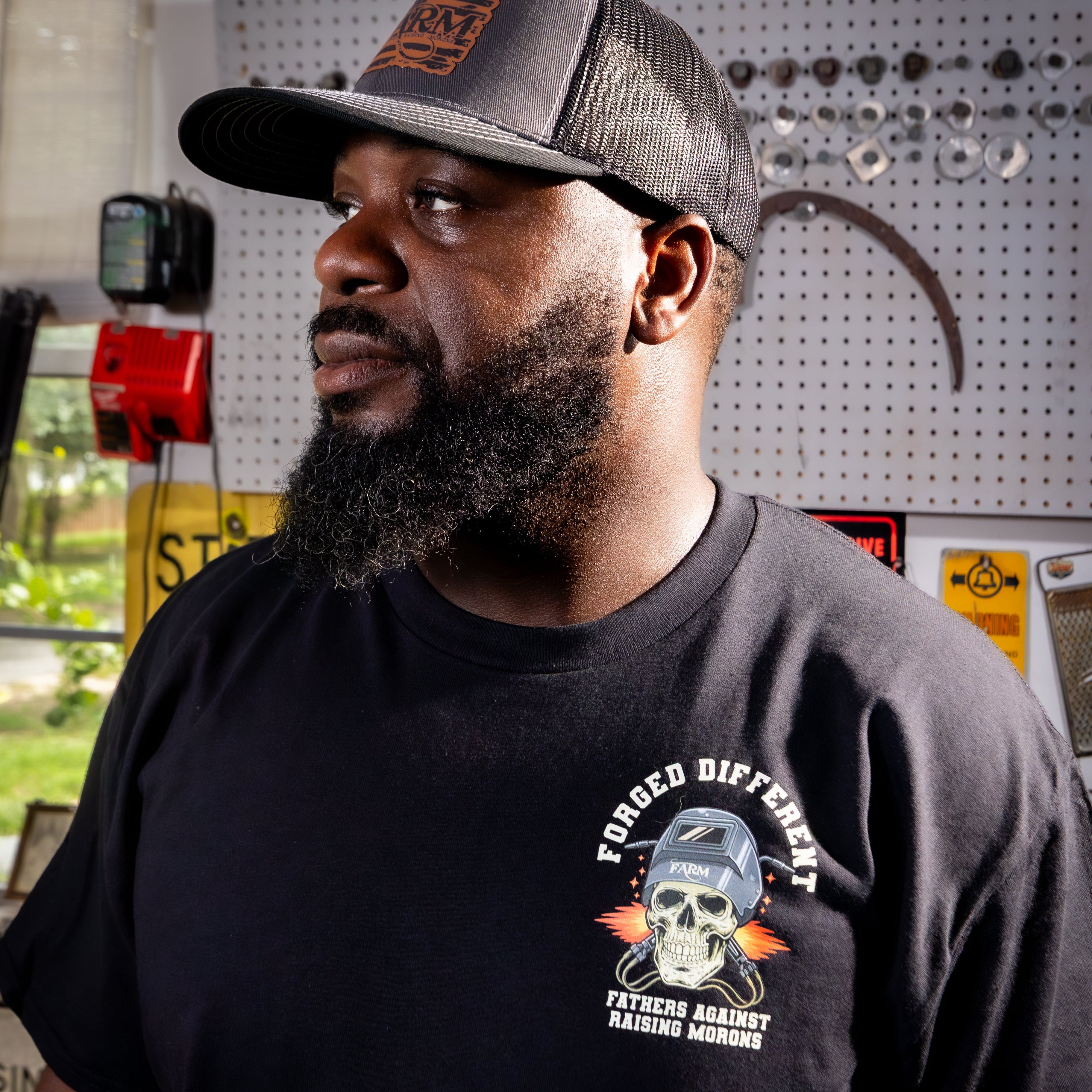 Short sleeve cotton welder tee for tradesmen