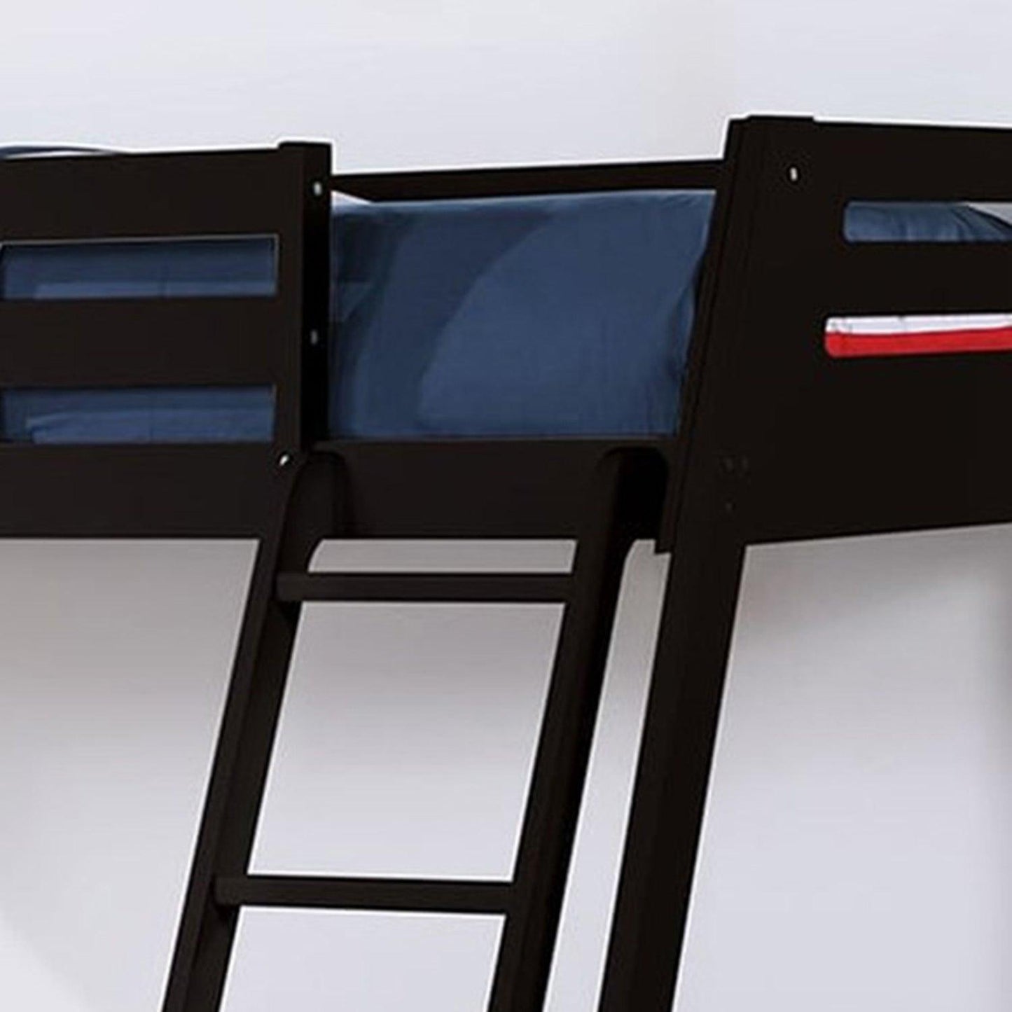 Solid Wood Twin / Full Bunk Bed with Reversible Angled Ladder and Underbed Drawers