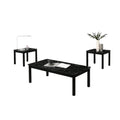 Findlay 3-Piece 47.5 in. Rectangle Faux Marble Top Coffee Table Set with Solid Wood Legs