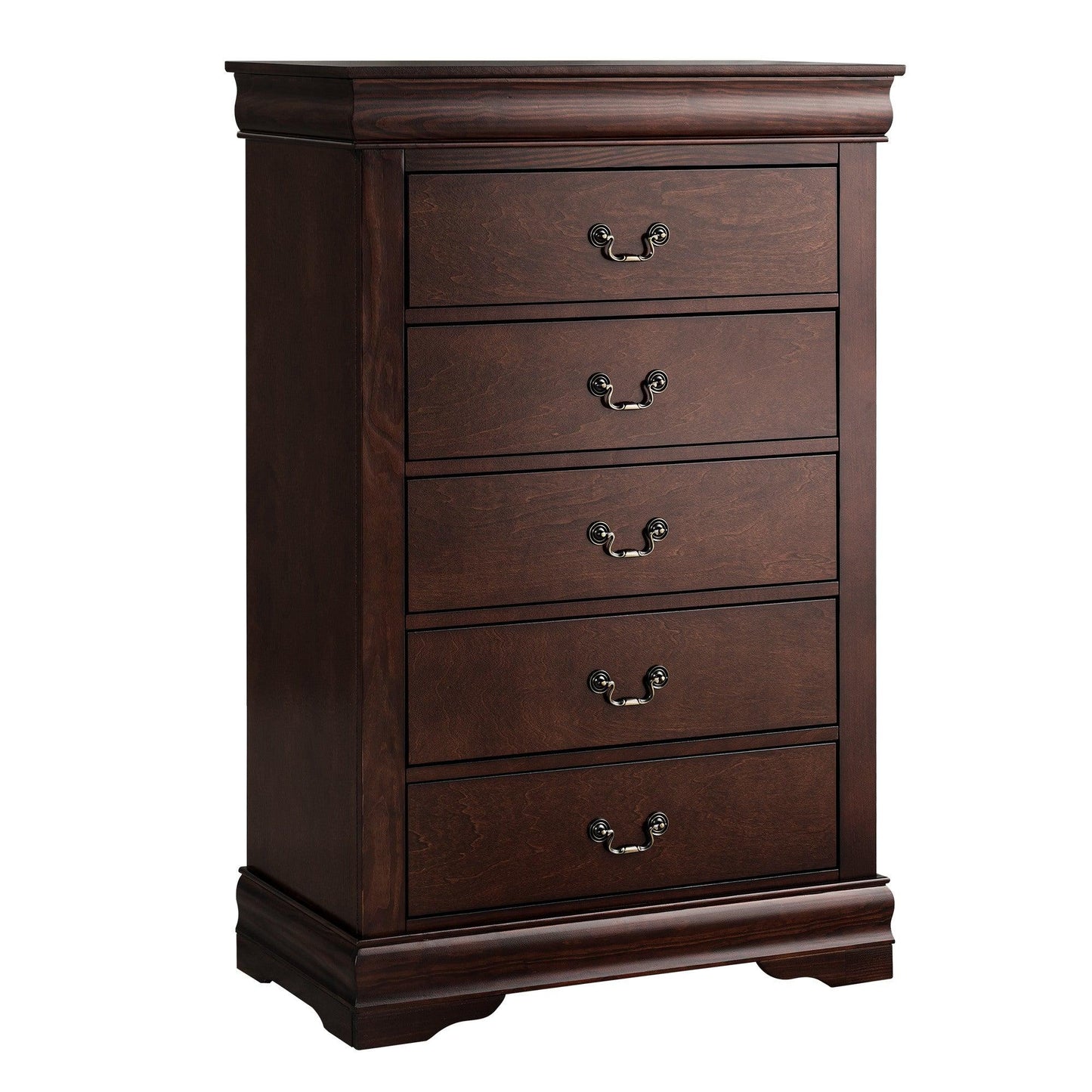 Transitional 5-Drawer 31.5 in. Wide Chest of Drawers with Bracket Feet
