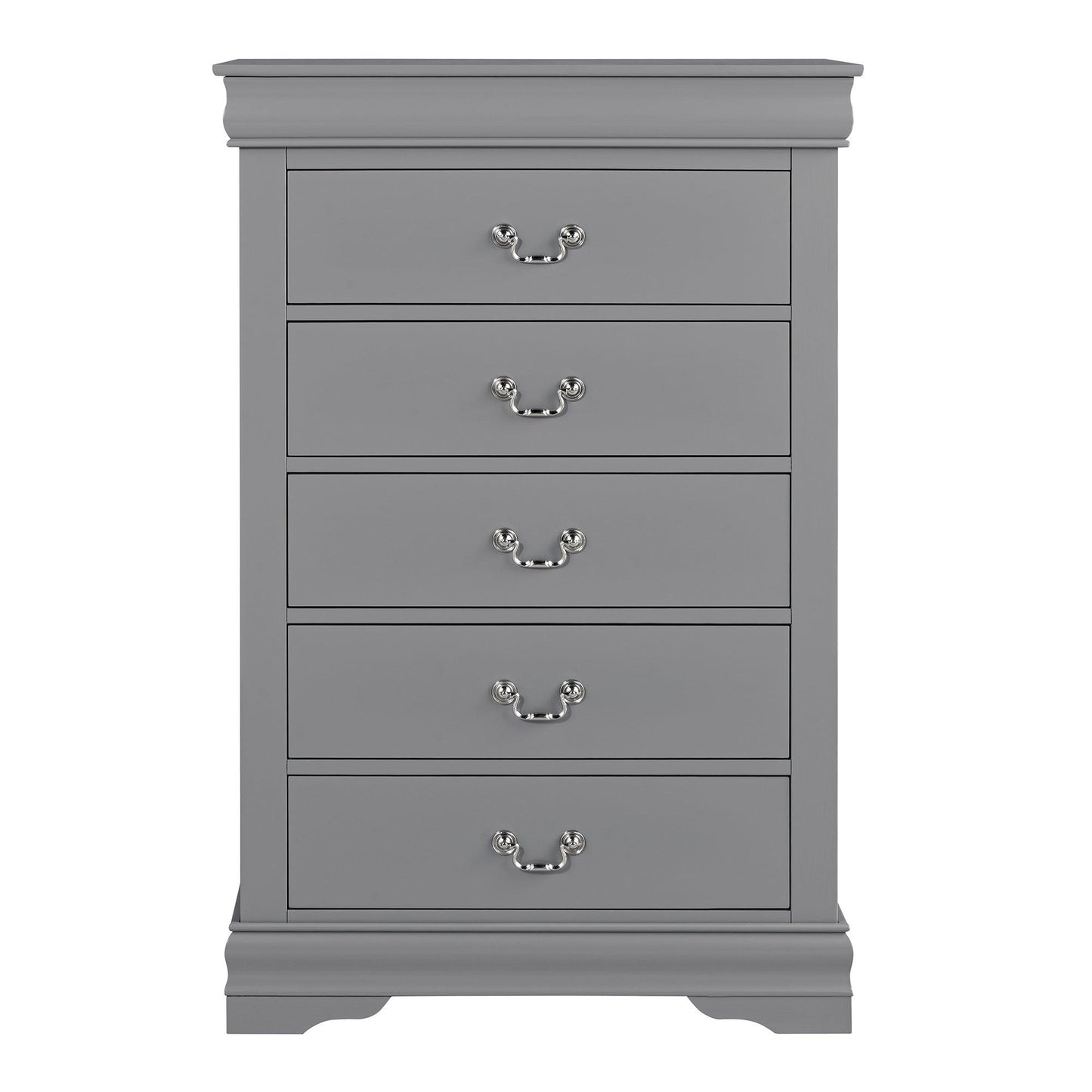 Transitional 5-Drawer 31.5 in. Wide Chest of Drawers with Bracket Feet