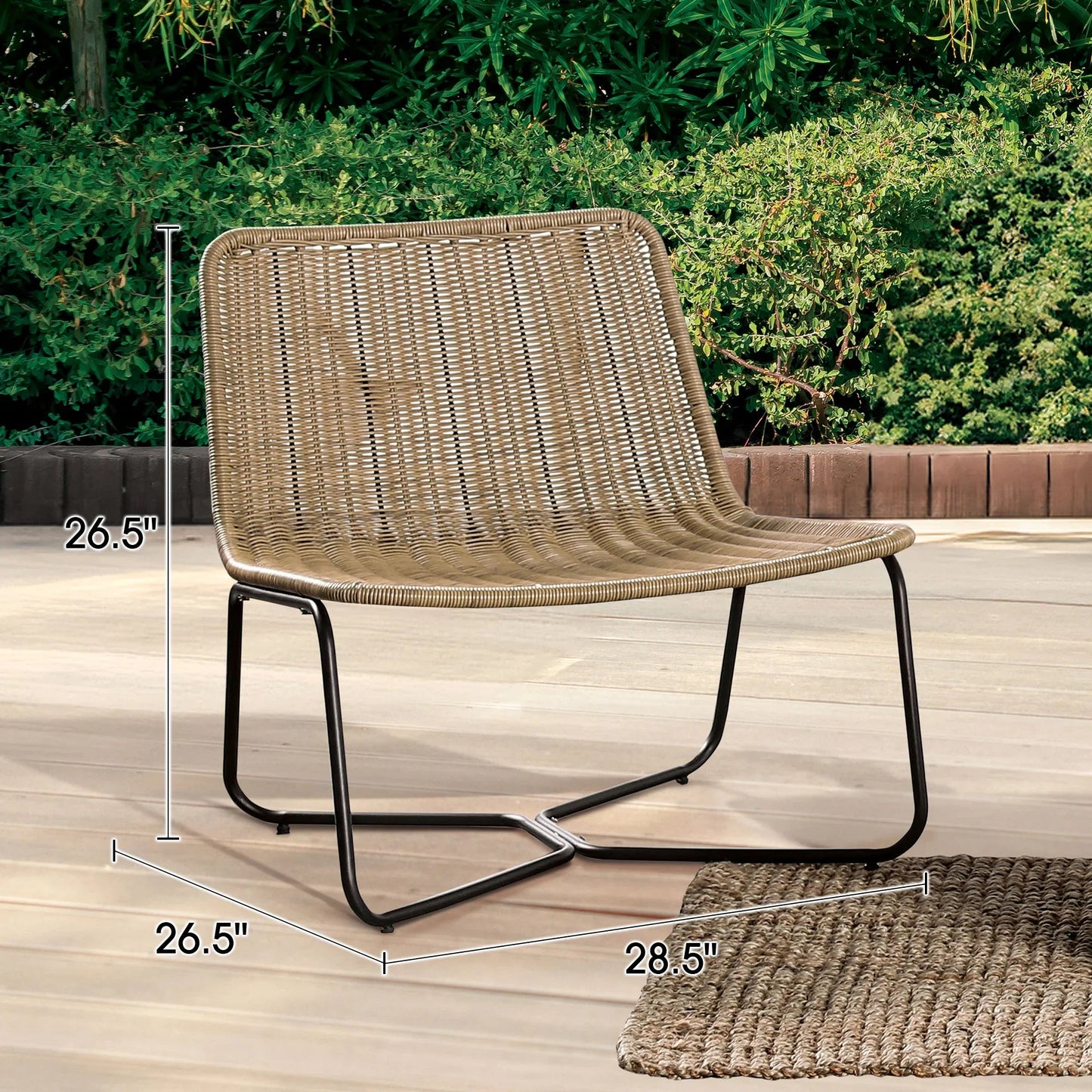Sarabi 3-Piece Natural Wicker Outdoor Conversation Set