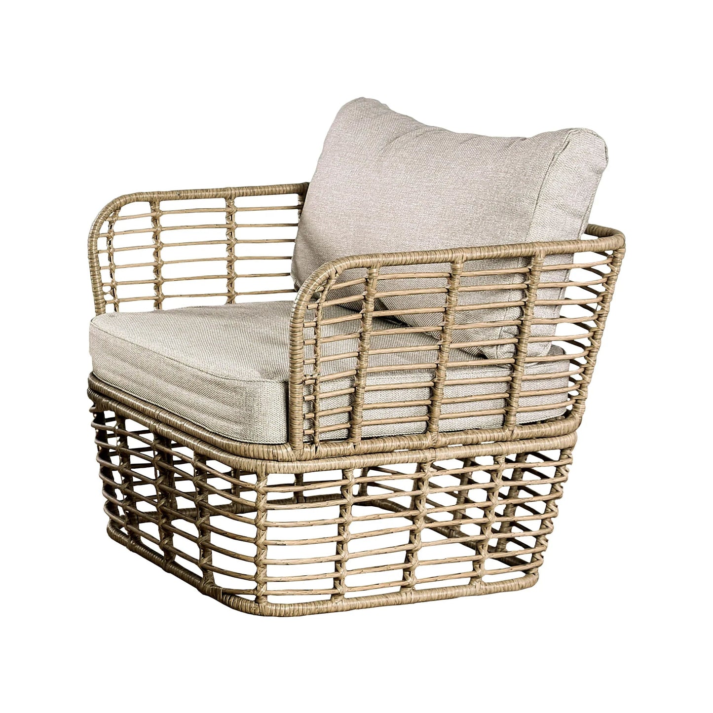 Johari Contemporary 3-Piece Outdoor Rattan Conversation Set