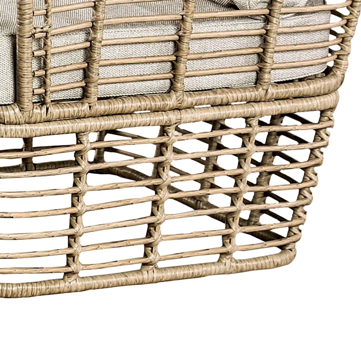 Johari Contemporary 3-Piece Outdoor Rattan Conversation Set