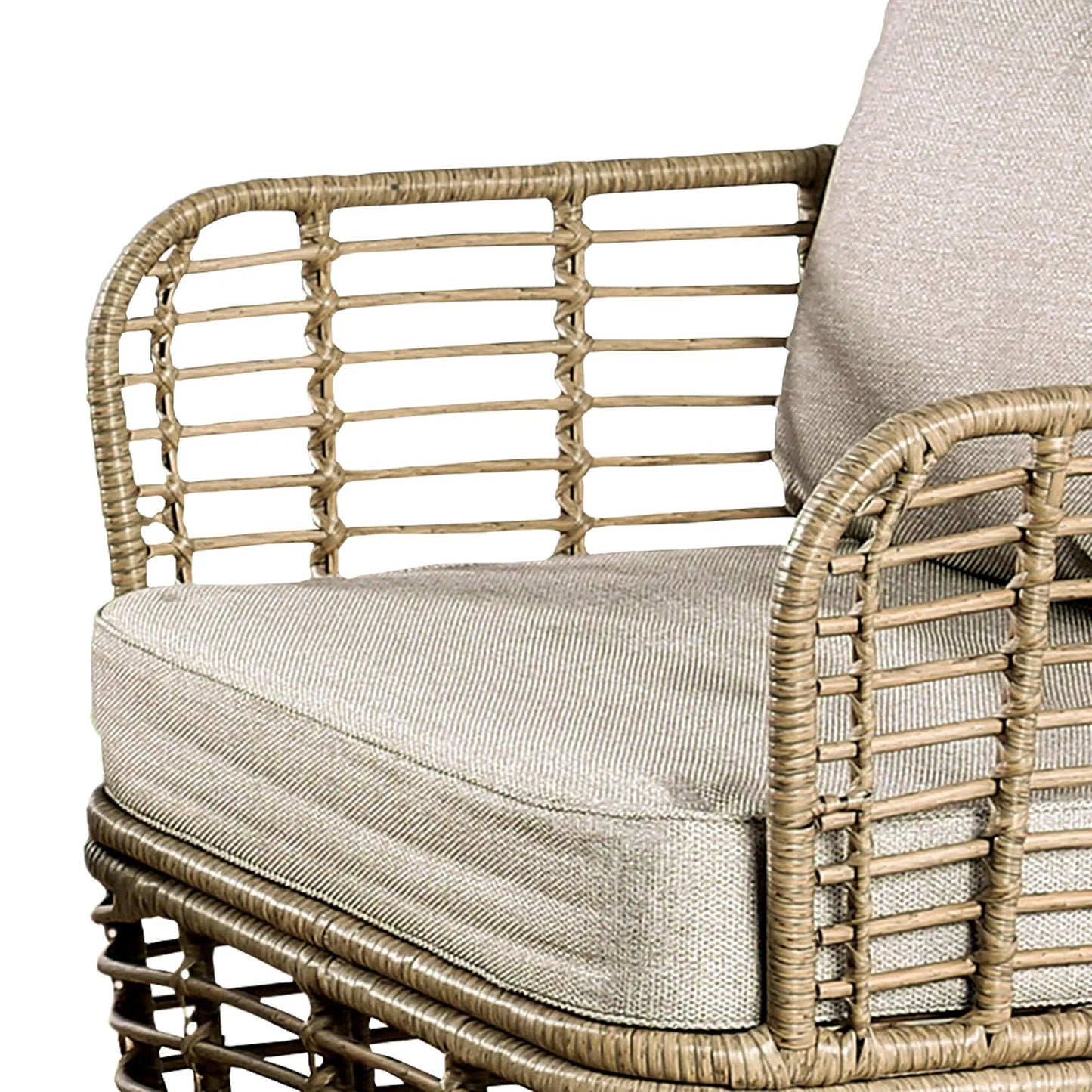 Johari Contemporary 3-Piece Outdoor Rattan Conversation Set