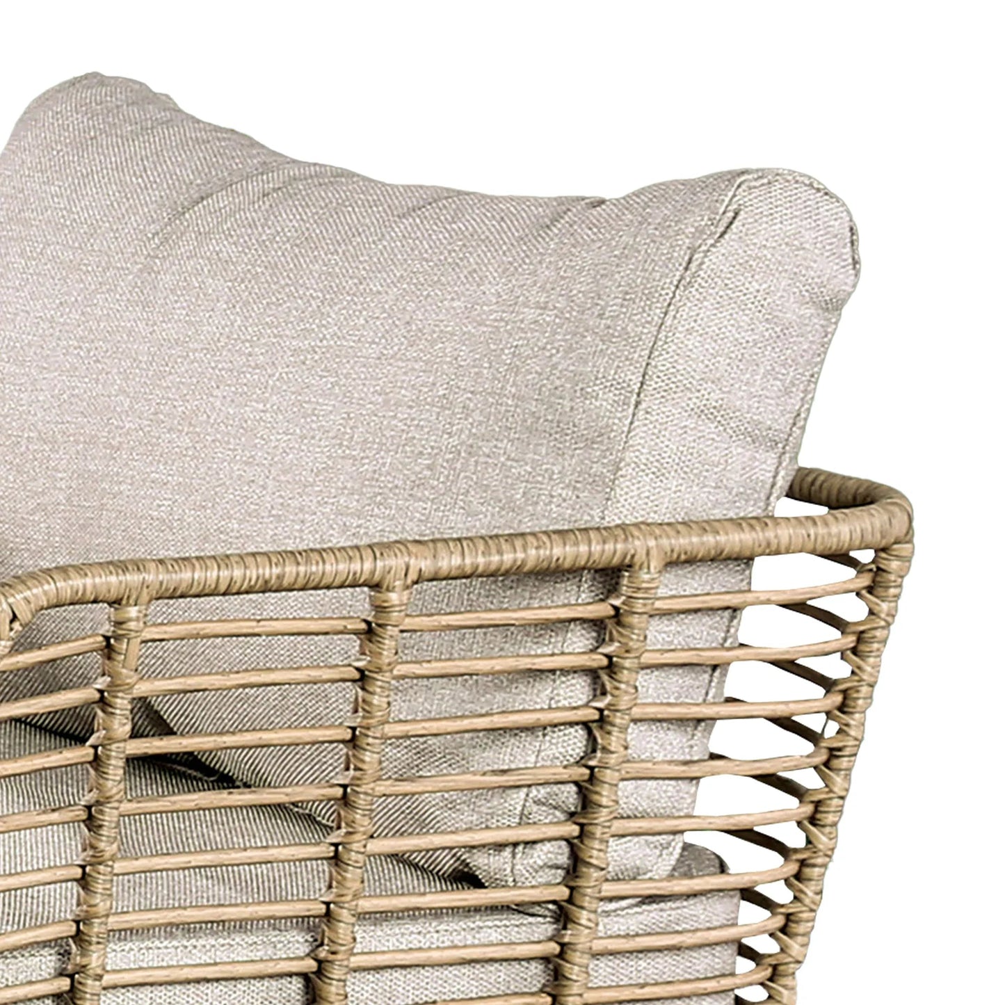 Johari Contemporary 3-Piece Outdoor Rattan Conversation Set