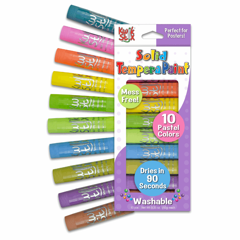 Kwik Stix Paint Sticks, Set of 10 Pastel Colors