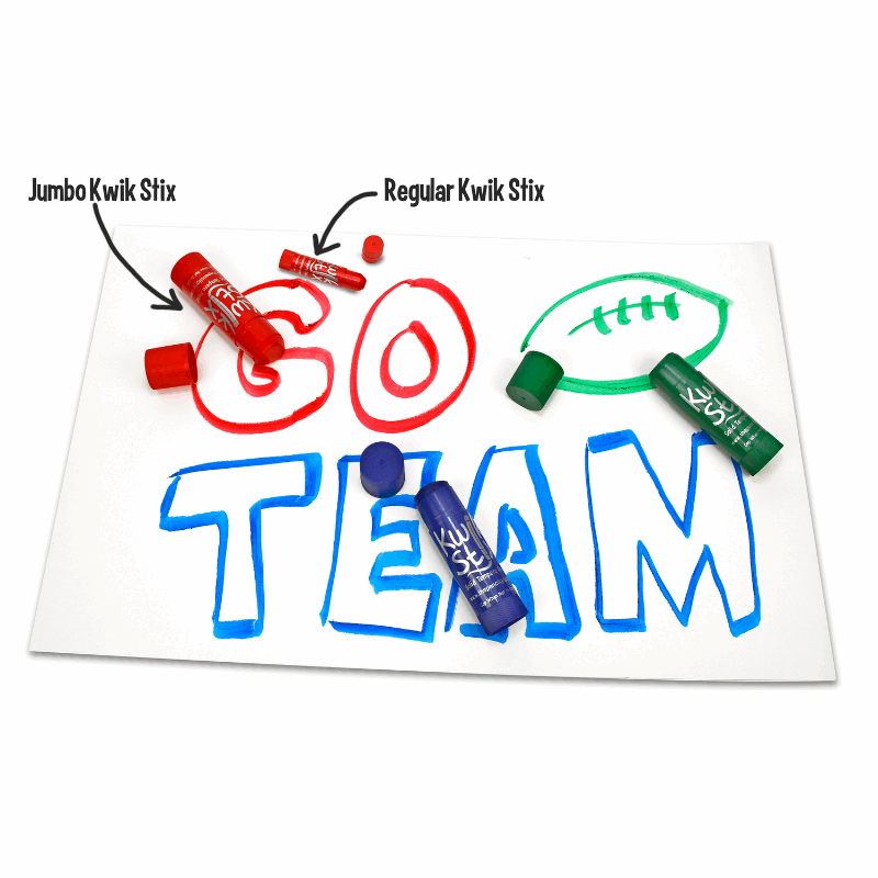 Jumbo Kwik Stix Paint Sticks, Set of 6 Classic Colors