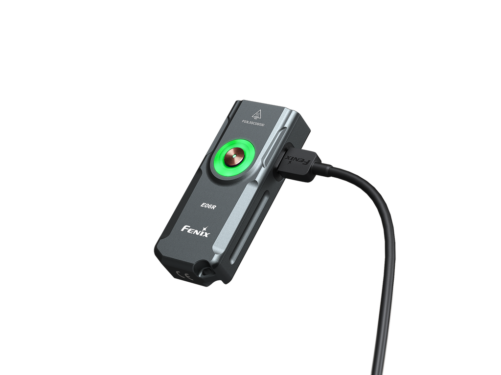 Fenix E06R Keychain Light with White, UV, and Red Laser Lights