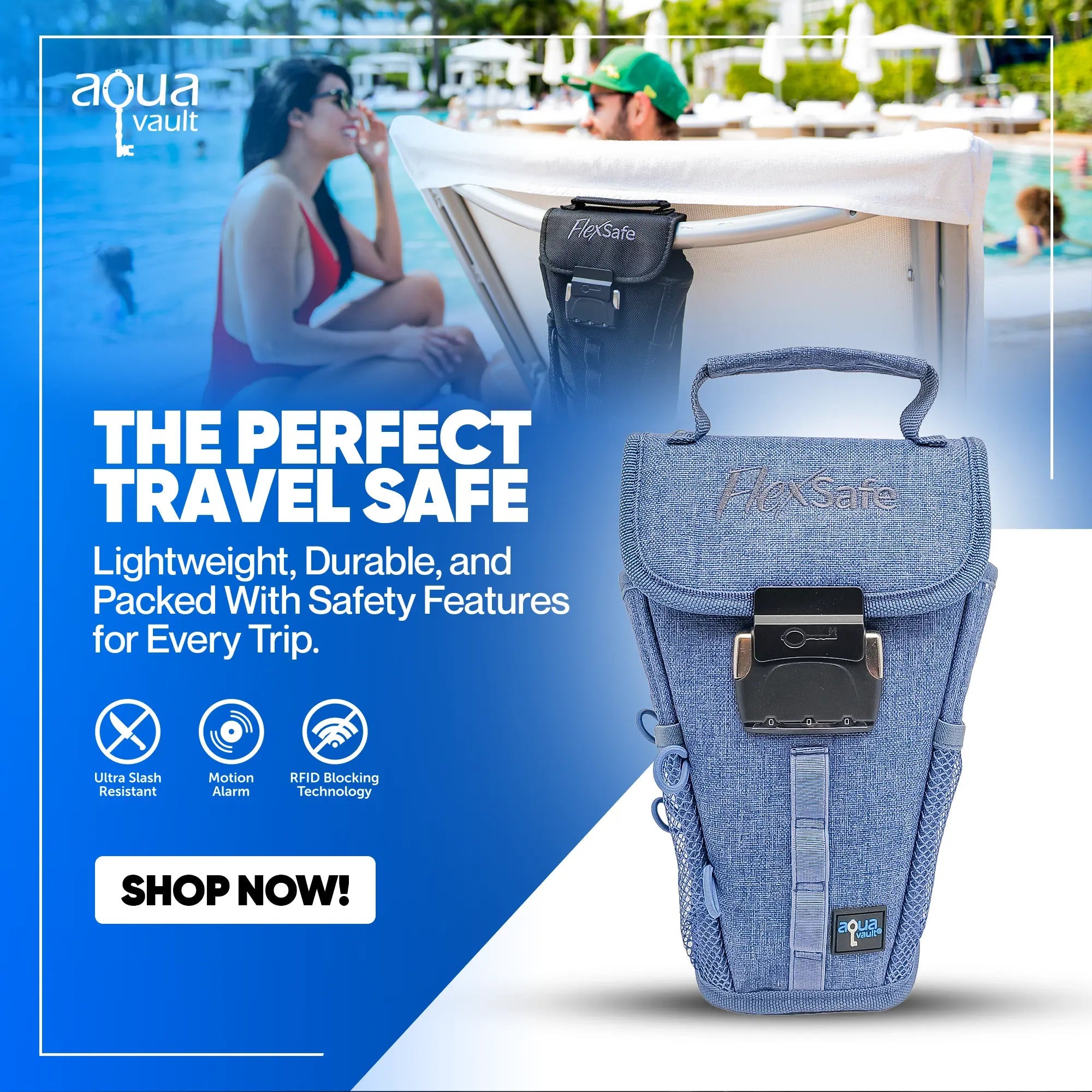 FlexSafe Portable Travel Safe by AquaVault – Best Portable Safe for Travel