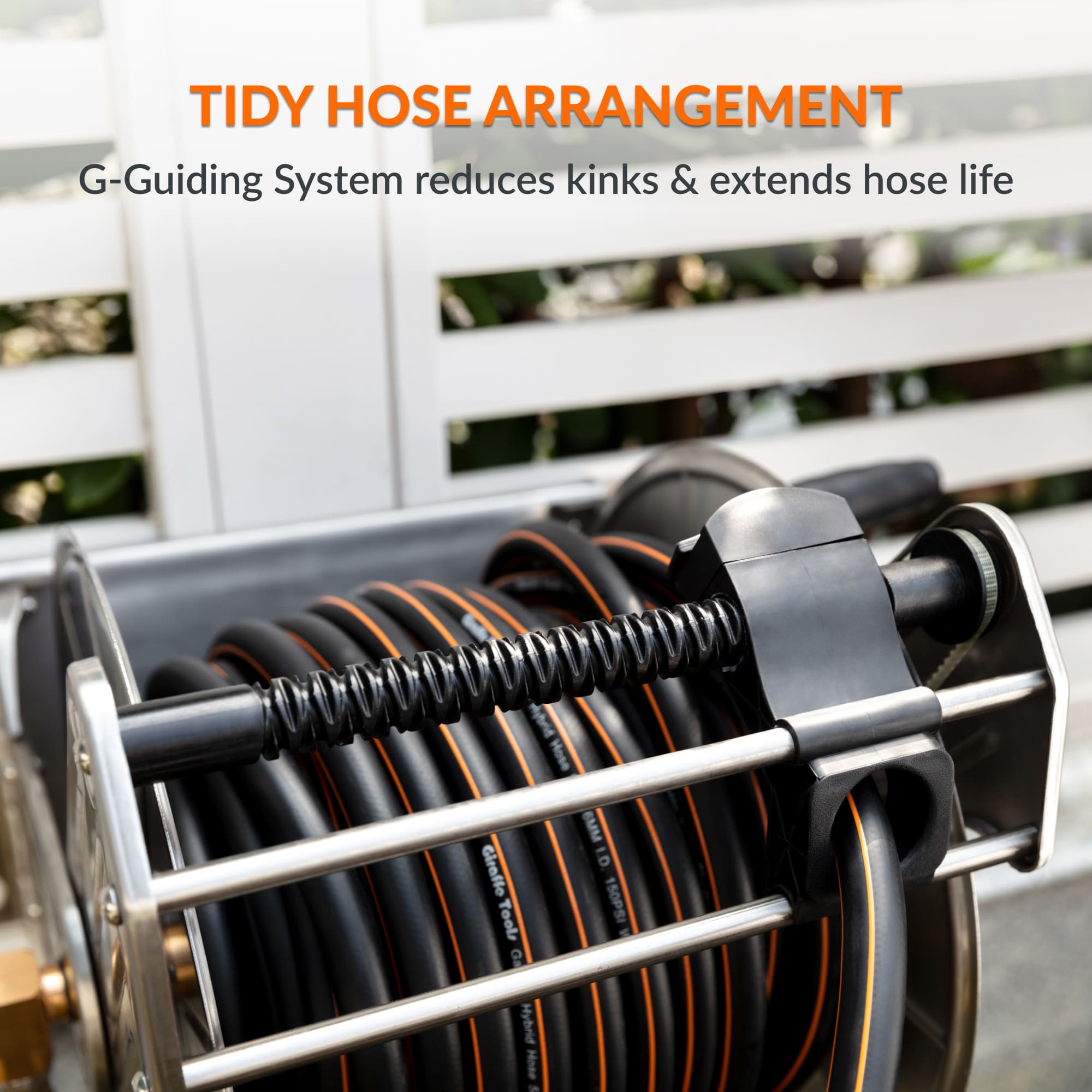 Wall Mounted Hose Reel-Stainless Steel-Heavy Duty