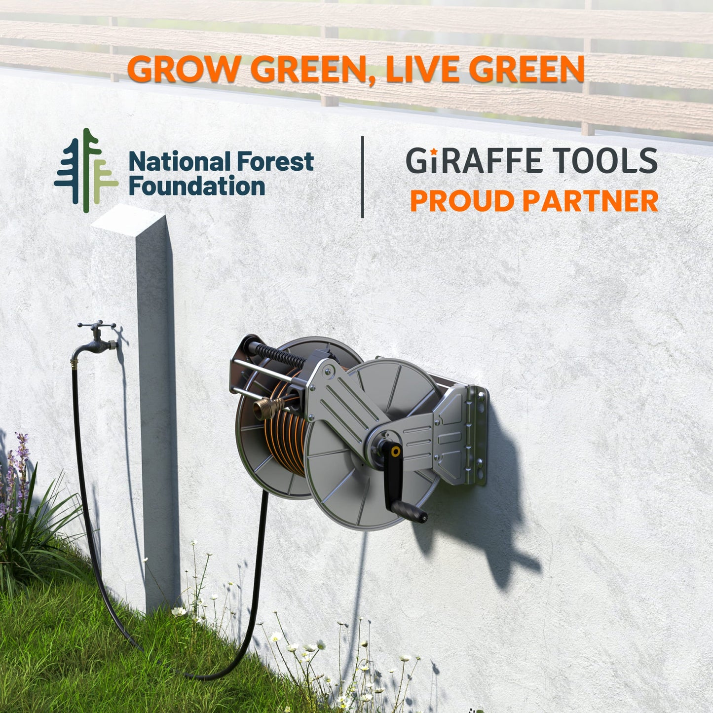 Wall Mounted Hose Reel-Stainless Steel-Heavy Duty